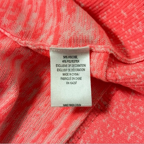 MILLY Knit Top Neon Pink Beaded Sz Small/P - Picture 7 of 7